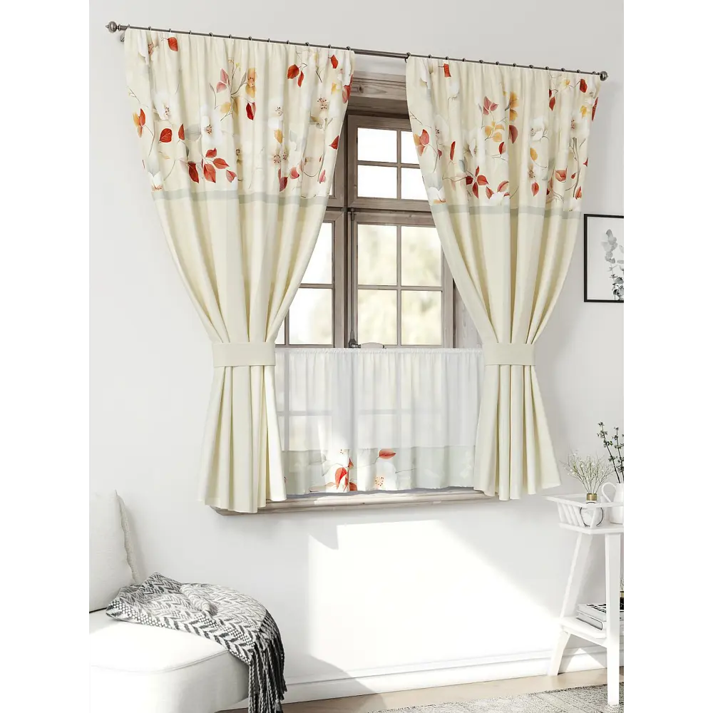 Фото 3 Комплект штор Comfy way Иномик - 71 CW705071-160 на шторной ленте 160x150 см цвет бежевый Фото 3 Комплект штор Comfy way Иномик - 71 CW705071-160 на шторной ленте 160x150 см цвет бежевый