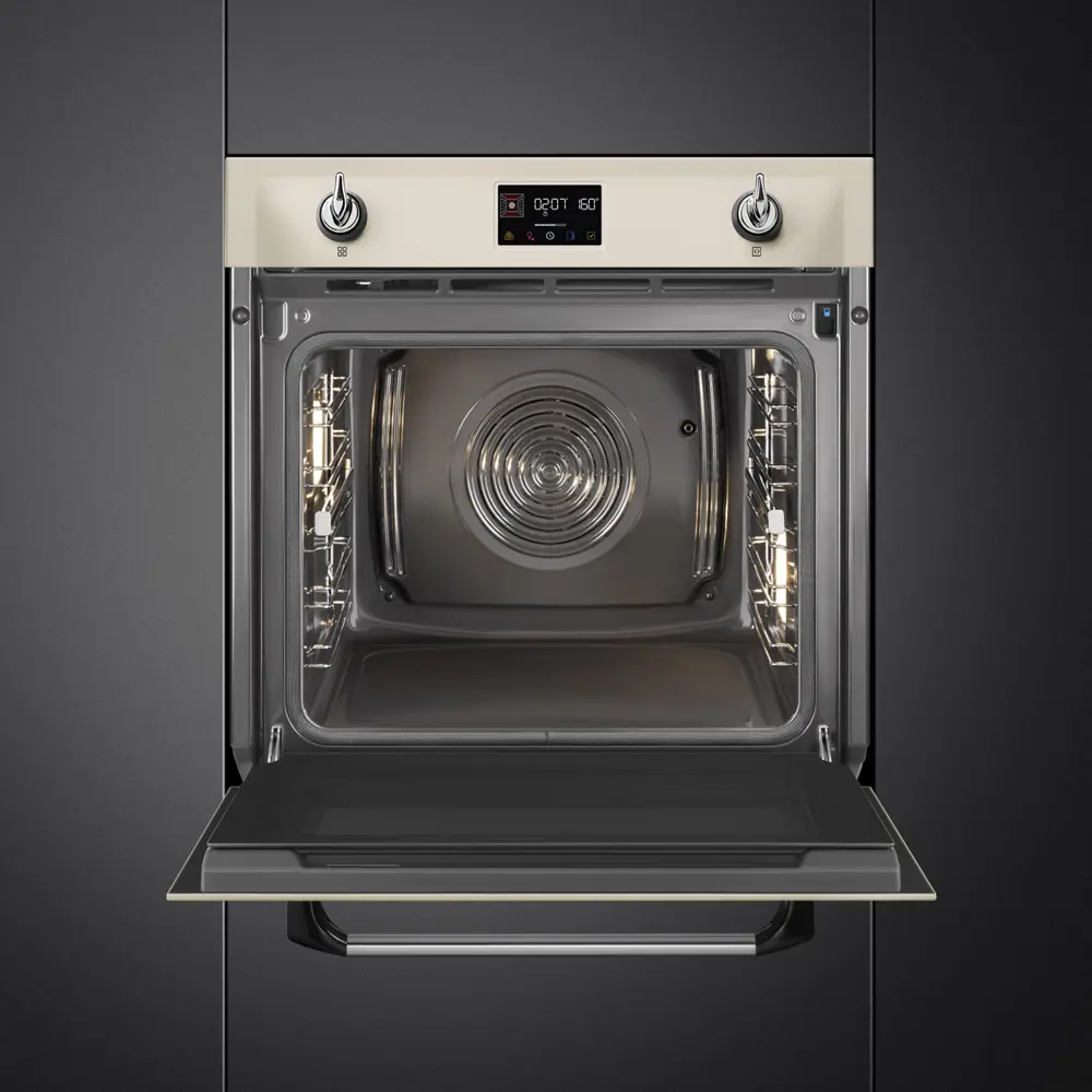 Фото 5 Встраиваемый духовой шкаф Smeg SOP6902S2PP 59.7х59.2х54.8 см цвет кремовый Фото 5 Встраиваемый духовой шкаф Smeg SOP6902S2PP 59.7х59.2х54.8 см цвет кремовый