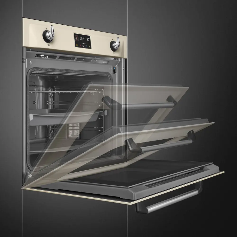 Фото 8 Встраиваемый духовой шкаф Smeg SOP6902S2PP 59.7х59.2х54.8 см цвет кремовый Фото 8 Встраиваемый духовой шкаф Smeg SOP6902S2PP 59.7х59.2х54.8 см цвет кремовый