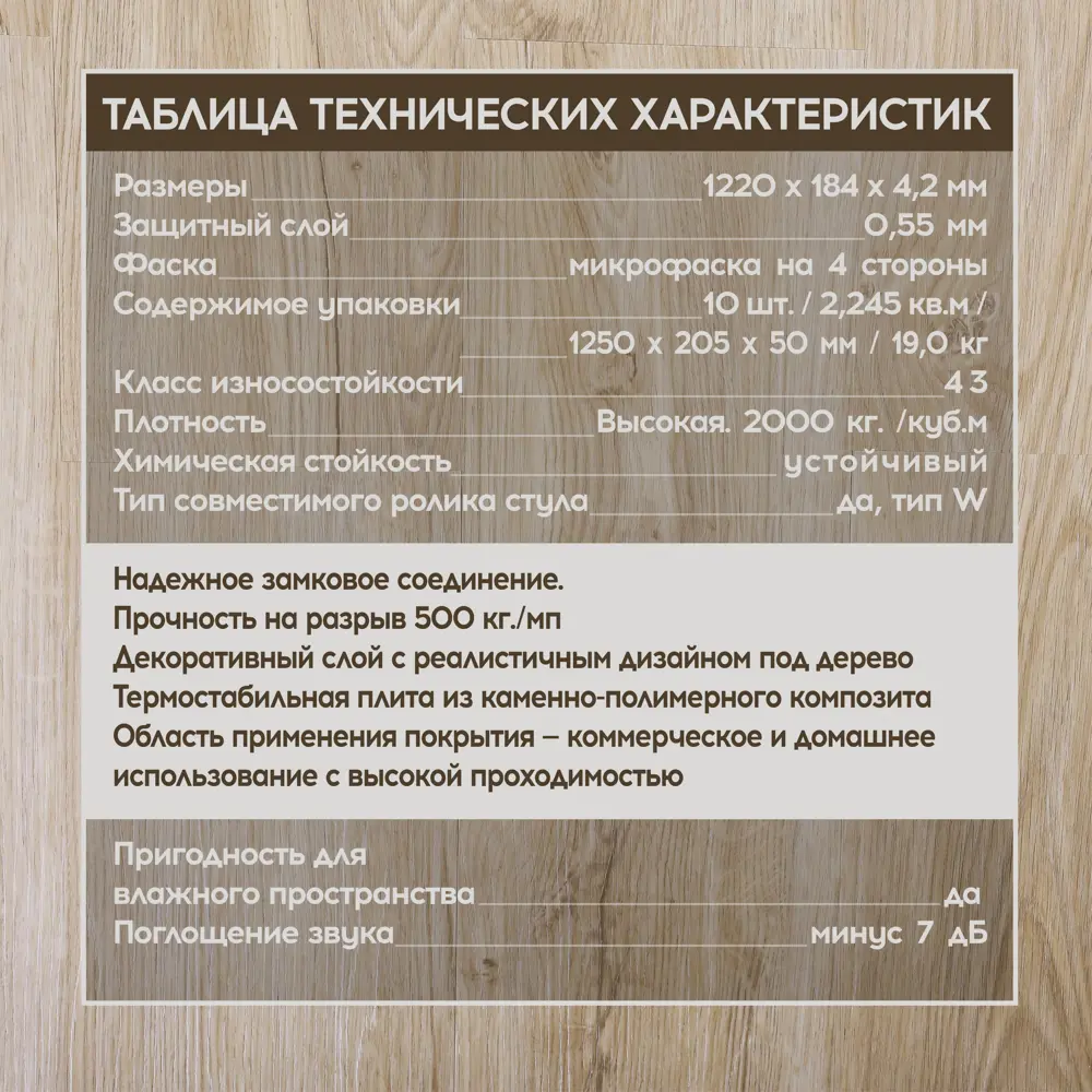 Фото 6 SPC плитка I-Floors High Дуб Меларен 43 класс толщина 4.20 мм 2.25 м², цена за упаковку Фото 6 SPC плитка I-Floors High Дуб Меларен 43 класс толщина 4.20 мм 2.25 м², цена за упаковку