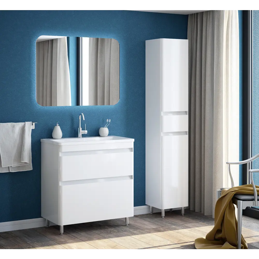 Фото Тумба под раковину напольная Corozo SD-00000595 79.2см цвет белый