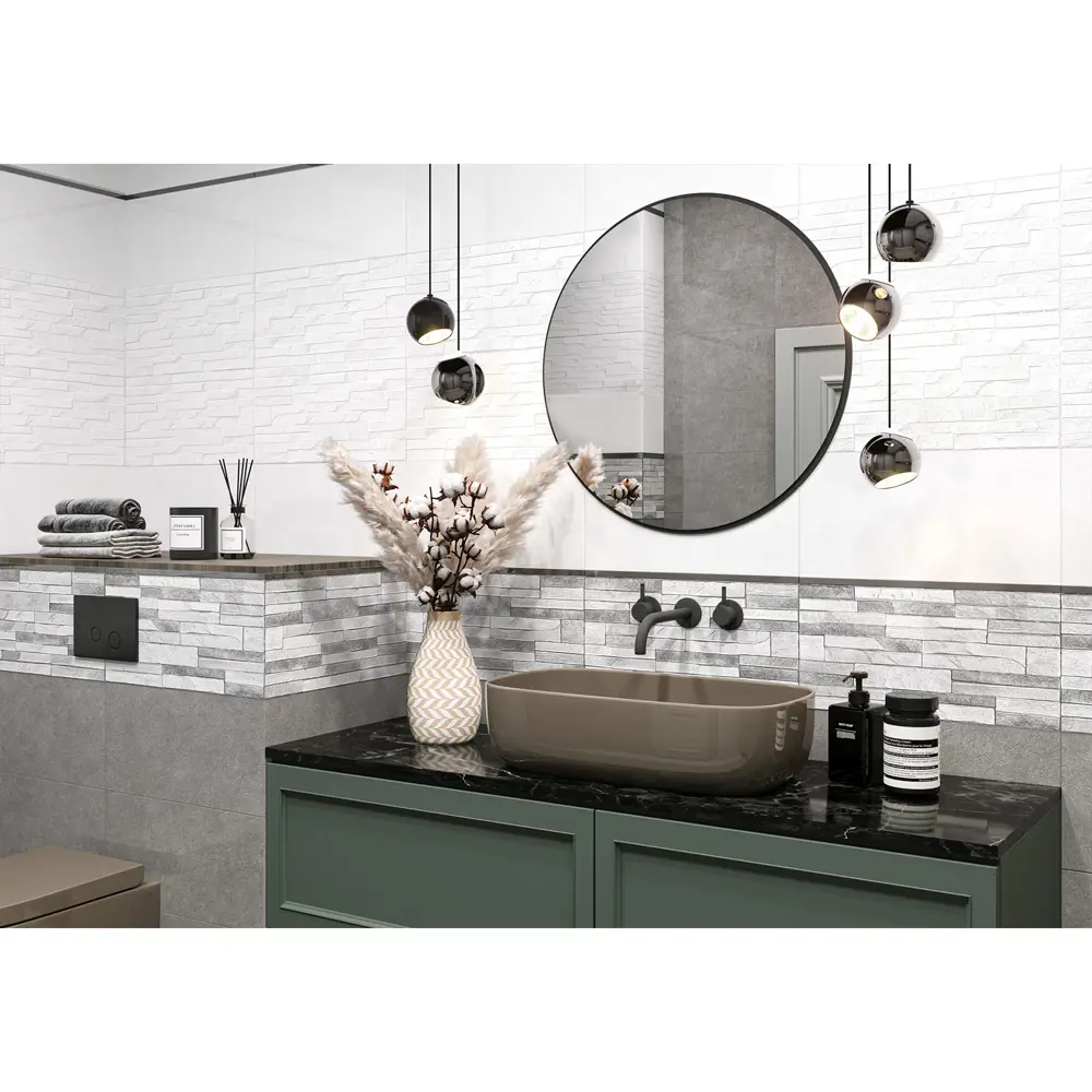 Фото 5 Настенная плитка Alma ceramica Discover TWU2550DCV70 24.9x50см цвет графит Фото 5 Настенная плитка Alma ceramica Discover TWU2550DCV70 24.9x50см цвет графит