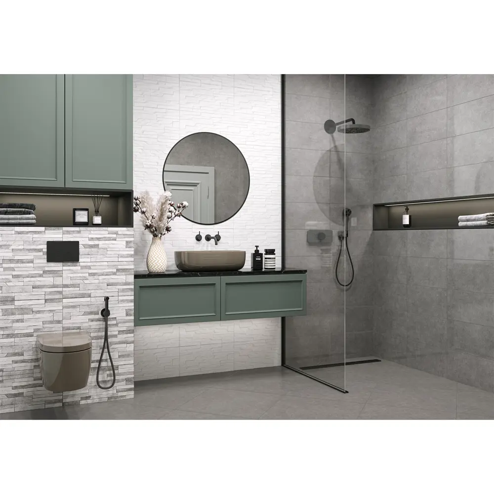 Фото Настенная плитка Alma ceramica Discover TWU2550DCV70 24.9x50см цвет графит Фото Настенная плитка Alma ceramica Discover TWU2550DCV70 24.9x50см цвет графит