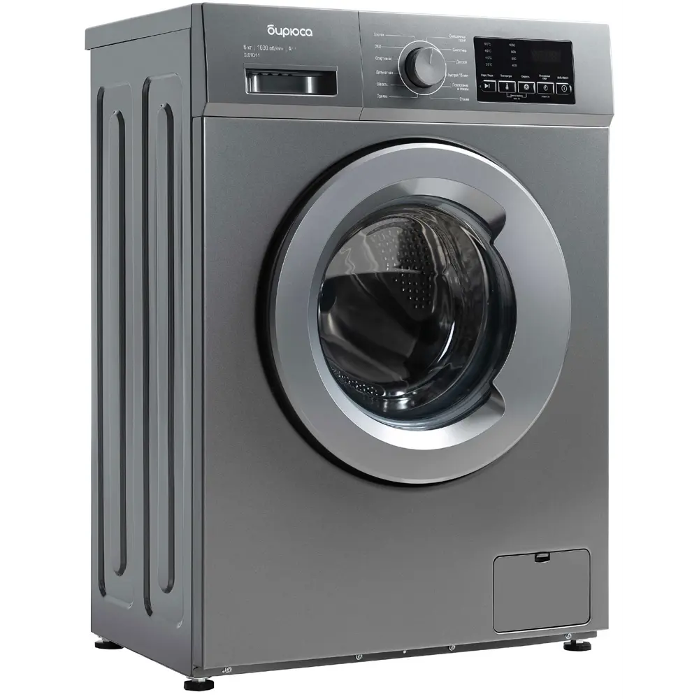 Фото 5 Стиральная машина Бирюса Wm-sl610/11 m 59.5x85x44 см 6 кг цвет серый Фото 5 Стиральная машина Бирюса Wm-sl610/11 m 59.5x85x44 см 6 кг цвет серый