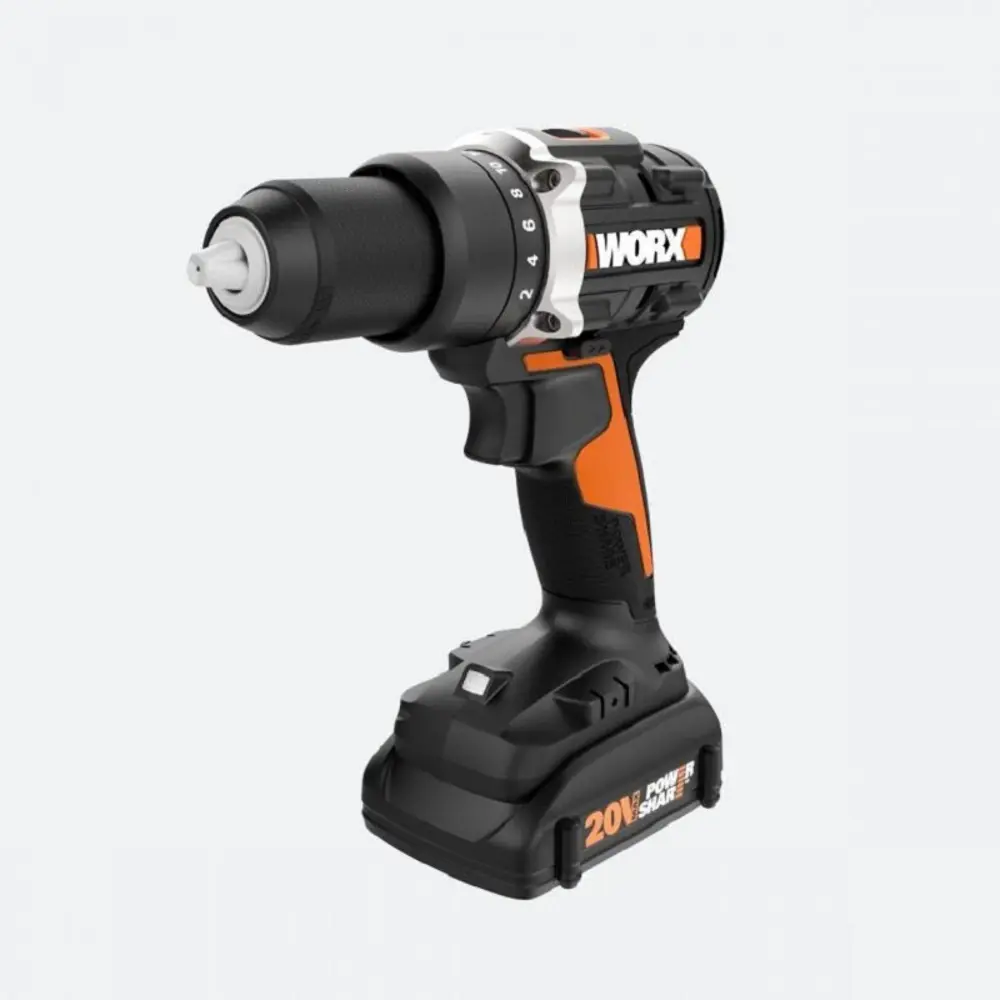 Фото 2 Дрель-шуруповерт аккумуляторная ударная бесщеточная Worx WX352, 20 В Li-Ion 2x2 Ач Фото 2 Дрель-шуруповерт аккумуляторная ударная бесщеточная Worx WX352, 20 В Li-Ion 2x2 Ач