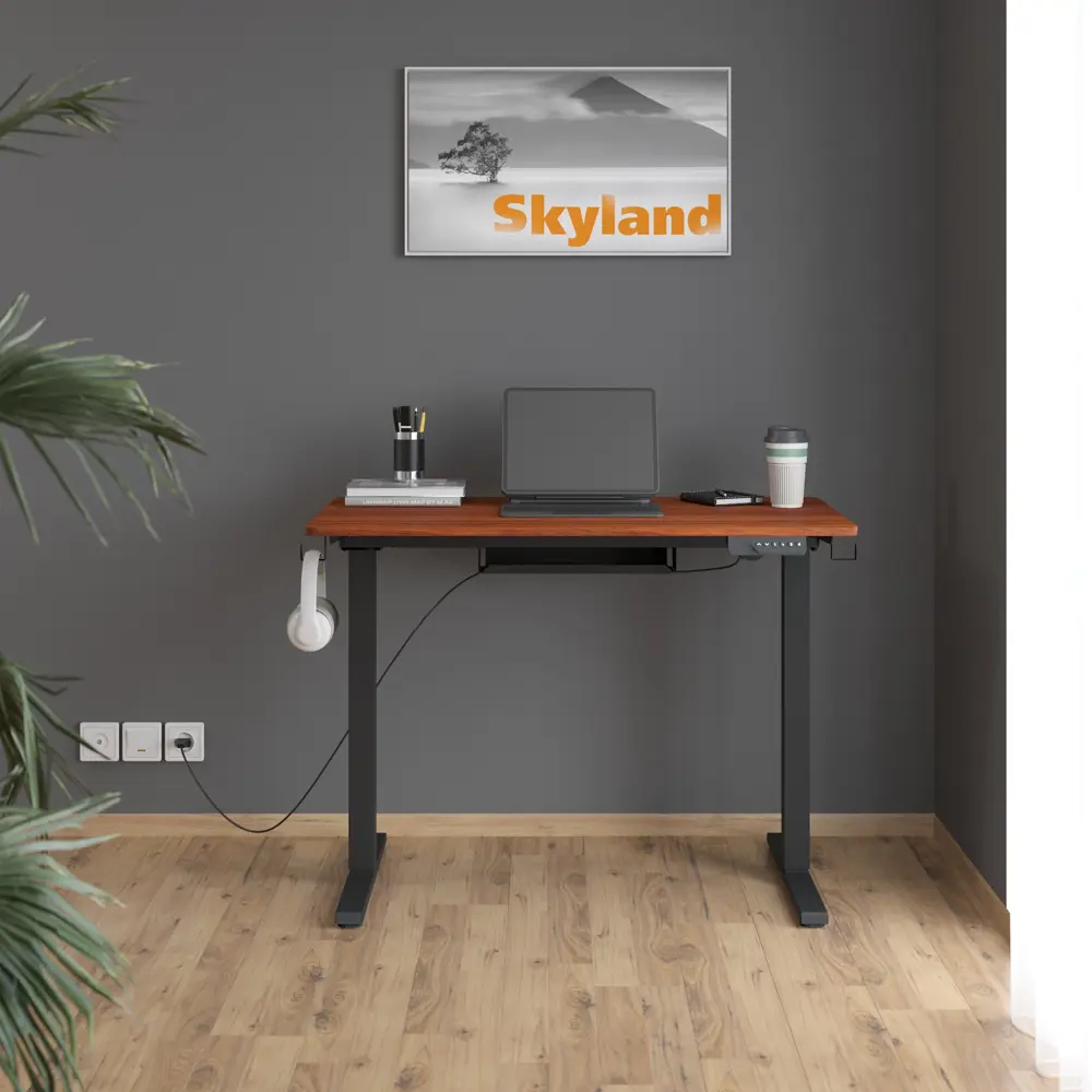 Фото 3 Стол с электроприводом Skyland AT-001 с регулировкой высоты 100x75x60 см ЛДСП цвет темный дуб Фото 3 Стол с электроприводом Skyland AT-001 с регулировкой высоты 100x75x60 см ЛДСП цвет темный дуб