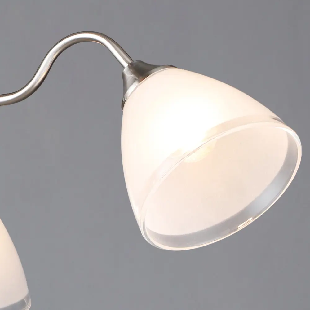 Фото 2 Люстра на штанге Reluce 06392-0.3-03 sl 3 лампы 18 м² цвет серебристый/белый Фото 2 Люстра на штанге Reluce 06392-0.3-03 sl 3 лампы 18 м² цвет серебристый/белый