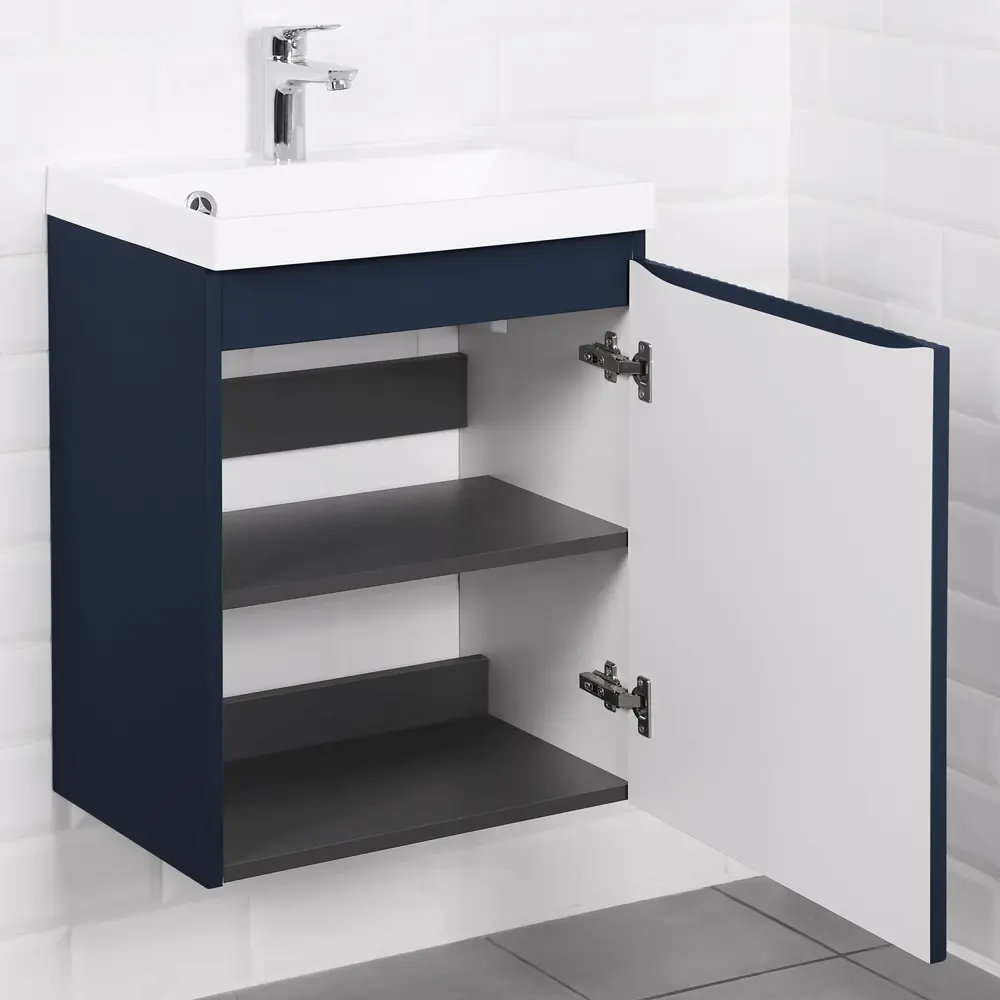 Фото 12 Тумба под раковину Итана Kate 4657810330245 49см цвет синий Фото 12 Тумба под раковину Итана Kate 4657810330245 49см цвет синий