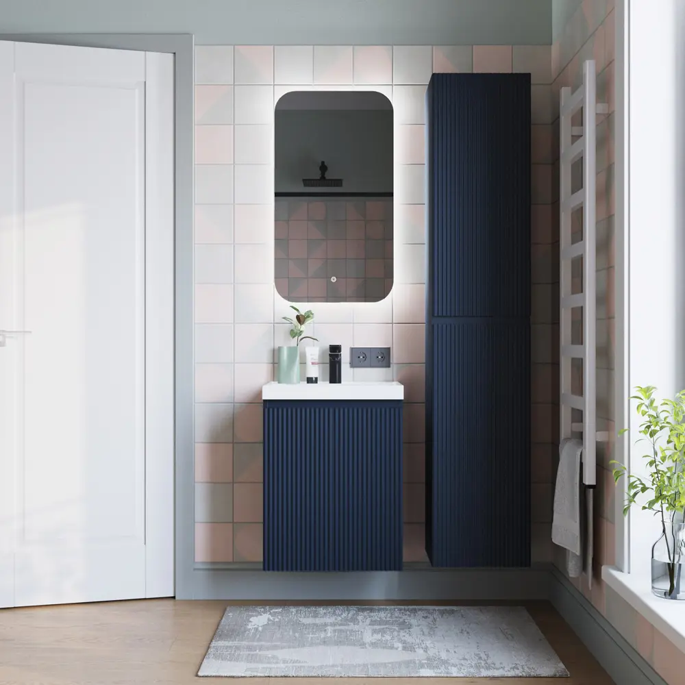 Фото 9 Тумба под раковину Итана Kate 4657810330245 49см цвет синий Фото 9 Тумба под раковину Итана Kate 4657810330245 49см цвет синий