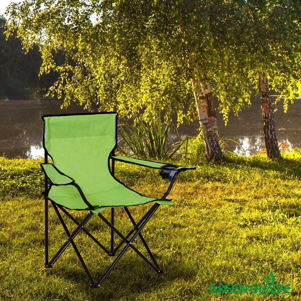 Фото 9 Кресло садовое складное Green glade M1103 50 см x 50 см x 80 см оксфорд зеленый Фото 9 Кресло садовое складное Green glade M1103 50 см x 50 см x 80 см оксфорд зеленый