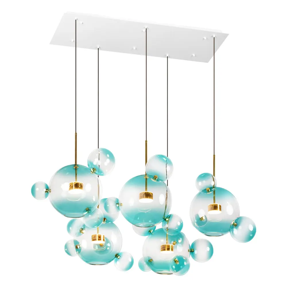 Фото 3 Люстра подвесная светодиодная Loft It Bolle Lf_2027-s5_blue 10.83 м² теплый белый (желтый) свет цвет золото/прозрачный Фото 3 Люстра подвесная светодиодная Loft It Bolle Lf_2027-s5_blue 10.83 м² теплый белый (желтый) свет цвет золото/прозрачный