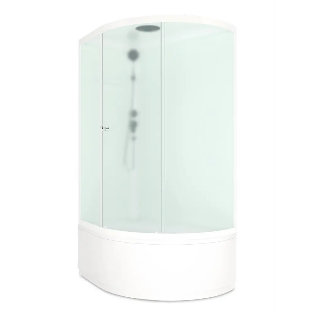 Фото Душевая кабина Domani-Spa Simple 128 high L, 120x80x218 см, высокий поддон, сатин-матированное стекло Фото Душевая кабина Domani-Spa Simple 128 high L, 120x80x218 см, высокий поддон, сатин-матированное стекло