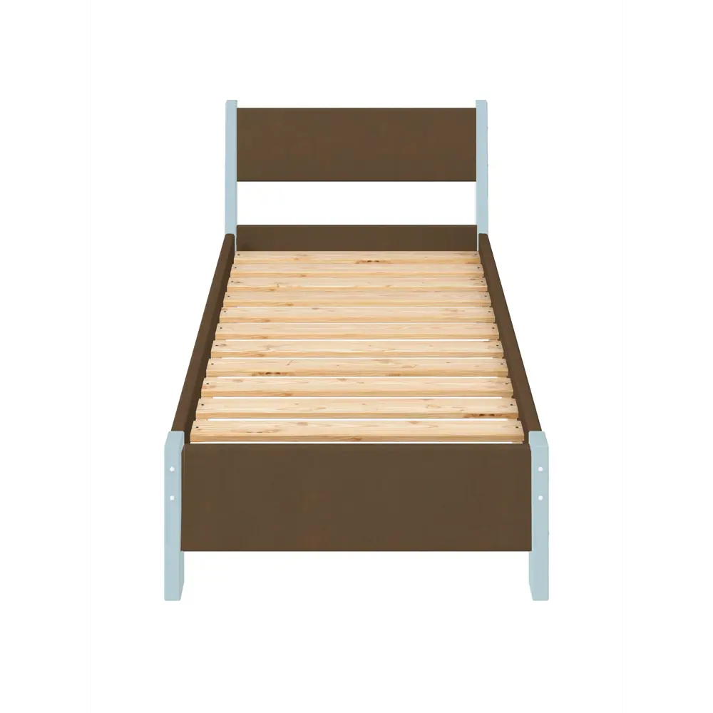 Фото 3 Кровать Solarius Мишка реечное основание mkr-obiv-rs9-gol90-190 100 x 80 x 200 см дерево цвет коричневый/голубой Фото 3 Кровать Solarius Мишка реечное основание mkr-obiv-rs9-gol90-190 100 x 80 x 200 см дерево цвет коричневый/голубой
