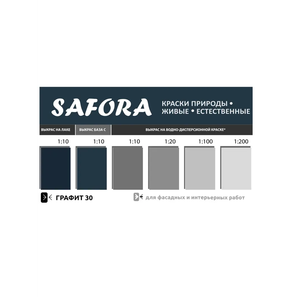 Фото 3 Краситель Safora 30 0.1 л цвет графит Фото 3 Краситель Safora 30 0.1 л цвет графит