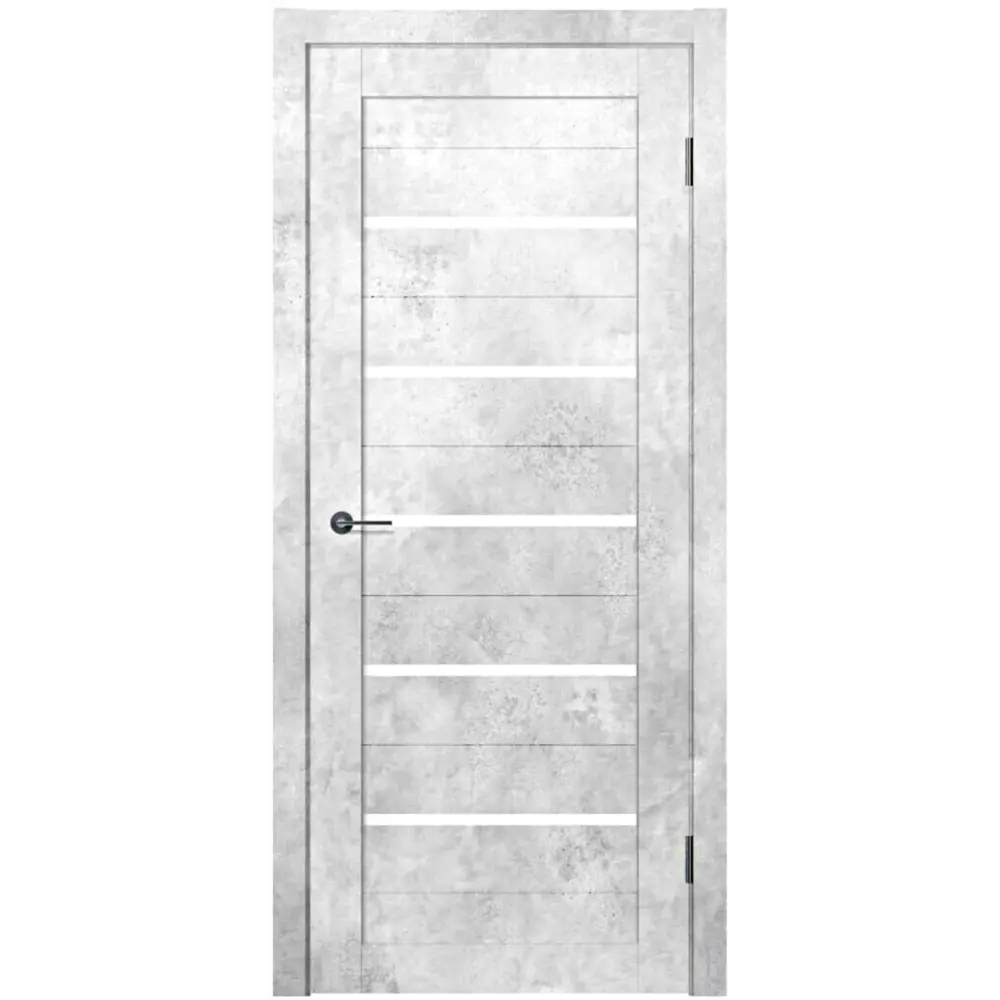 Фото Дверь межкомнатная Unidoors Геометрия 22 ПО остеклённая 60х200см ПВХ цвет бетон белый матовый без замка и петель Фото Дверь межкомнатная Unidoors Геометрия 22 ПО остеклённая 60х200см ПВХ цвет бетон белый матовый без замка и петель