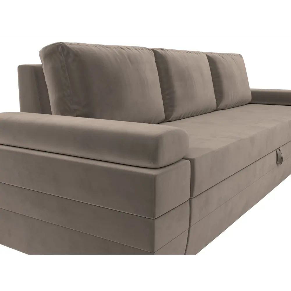 Фото 3 Диван Лига диванов Канкун 245x88x99 см велюр цвет коричневый Фото 3 Диван Лига диванов Канкун 245x88x99 см велюр цвет коричневый