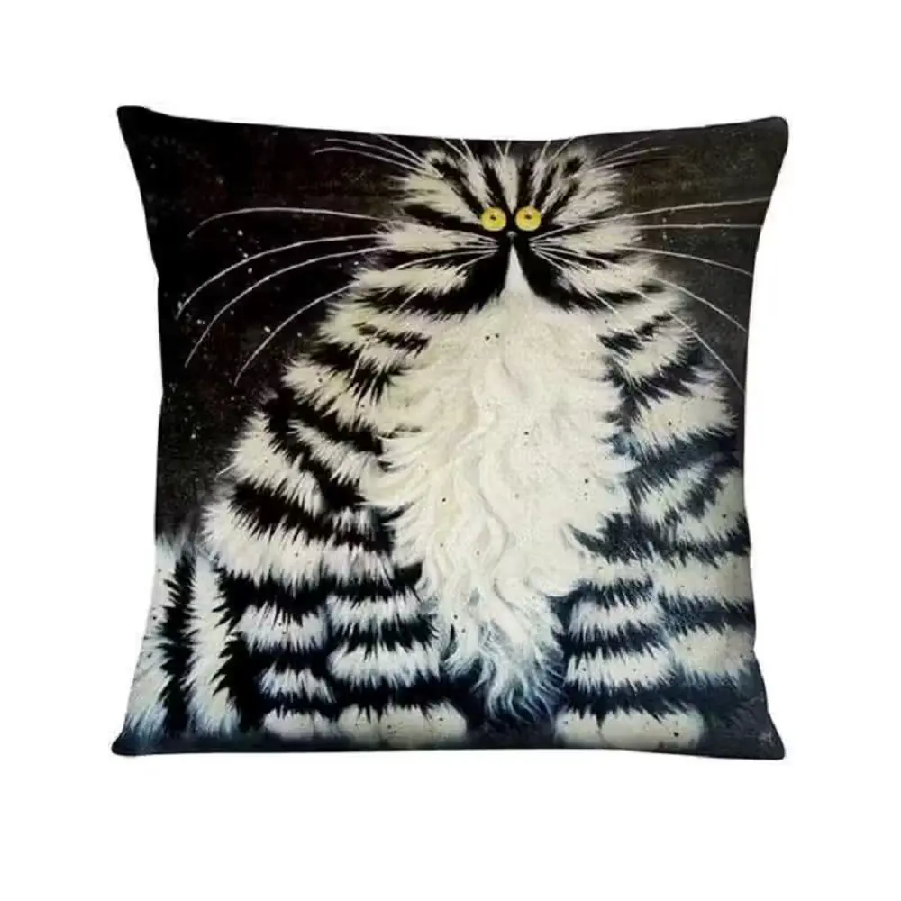 Фото Наволочка декоративная Zaberite Полосатый кот Семейка 00994Н, 40x40 см