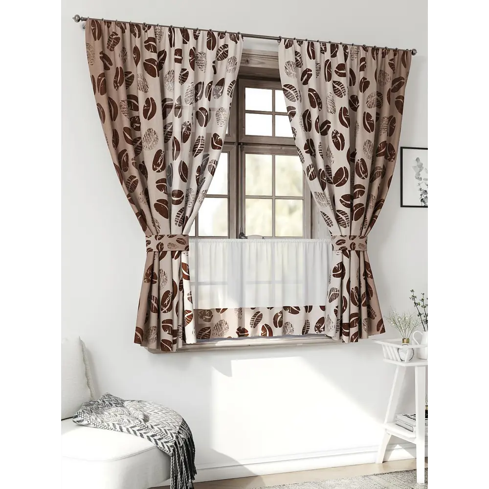 Фото 3 Комплект штор Comfy way Иномик - 06 CW705006-160 на шторной ленте 160x150 см цвет бежевый Фото 3 Комплект штор Comfy way Иномик - 06 CW705006-160 на шторной ленте 160x150 см цвет бежевый