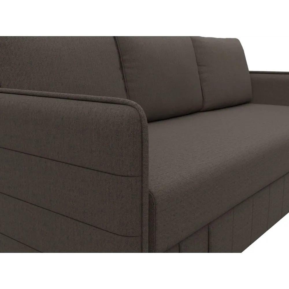 Фото 3 Диван раскладной Лига диванов Диван прямой Слим НПБ 204x90x105 см рогожка цвет амур коричневый Фото 3 Диван раскладной Лига диванов Диван прямой Слим НПБ 204x90x105 см рогожка цвет амур коричневый