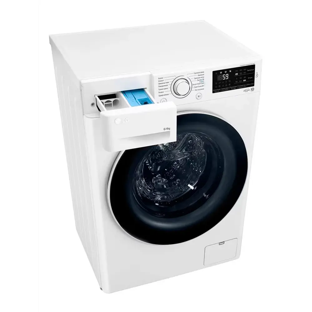 Фото 8 Стиральная машина с сушкой Lg F2J6Nm7W 60x85x45 см 6 кг цвет белый Фото 8 Стиральная машина с сушкой Lg F2J6Nm7W 60x85x45 см 6 кг цвет белый