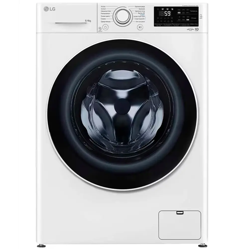 Фото Стиральная машина с сушкой Lg F2J6Nm7W 60x85x45 см 6 кг цвет белый Фото Стиральная машина с сушкой Lg F2J6Nm7W 60x85x45 см 6 кг цвет белый