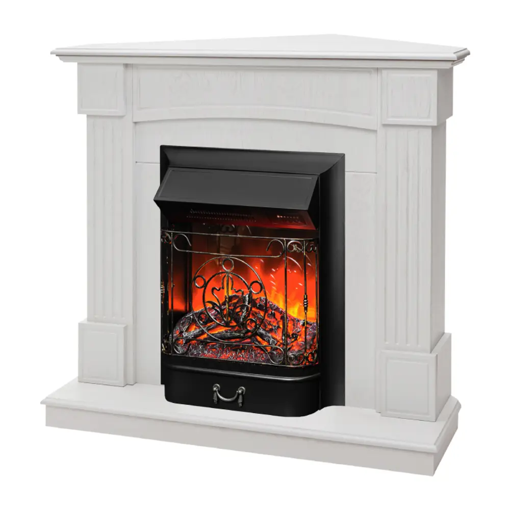 Фото 2 Каминокомплект Realflame Andrea Corner с очагом Majestic Lux BL 1500Вт белое тиснение Фото 2 Каминокомплект Realflame Andrea Corner с очагом Majestic Lux BL 1500Вт белое тиснение