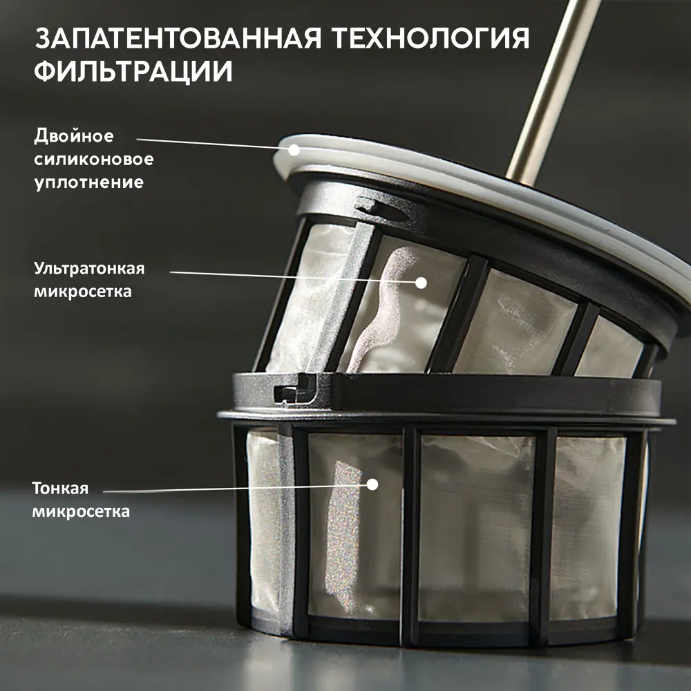 Фото 2 Френч-пресс c двойным фильтром Espro P3 950 мл 1432C-BK Фото 2 Френч-пресс c двойным фильтром Espro P3 950 мл 1432C-BK