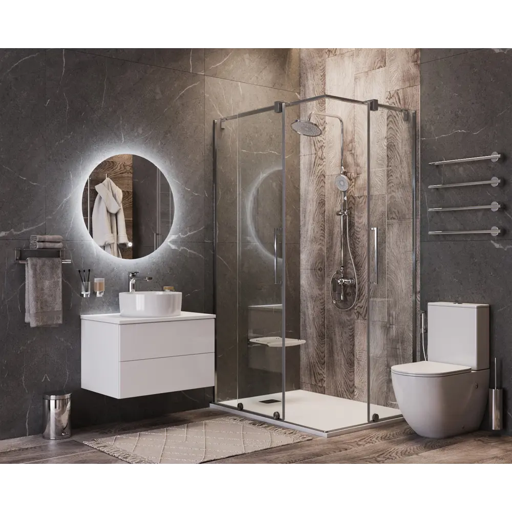 Фото 4 Зеркало для ванной Bond Circle M38ZE-7070 с подсветкой 70x70см Фото 4 Зеркало для ванной Bond Circle M38ZE-7070 с подсветкой 70x70см