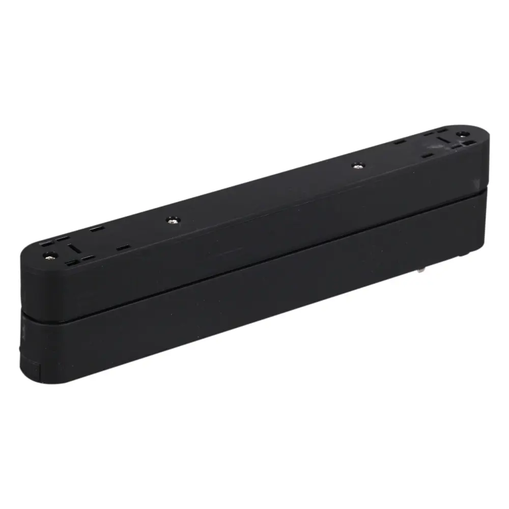 Фото 2 Коннектор Reluce 13001 12w-13002 12w folding connector прямой жесткий для соединения трековых шинопроводов накладной однофазный цвет черный Фото 2 Коннектор Reluce 13001 12w-13002 12w folding connector прямой жесткий для соединения трековых шинопроводов накладной однофазный цвет черный