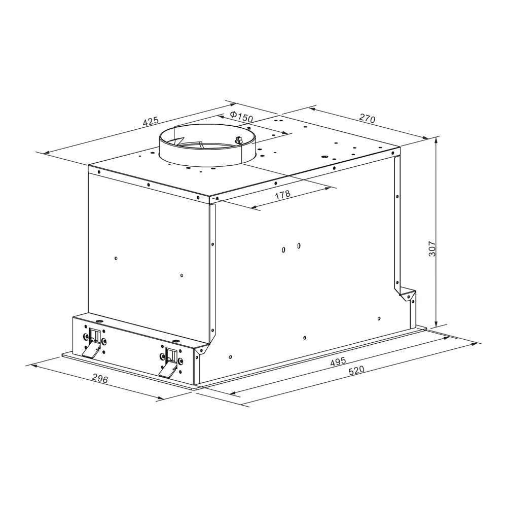 Фото 6 Встраиваемая вытяжка Making oasis everywhere UL-52 52 см цвет черный Фото 6 Встраиваемая вытяжка Making oasis everywhere UL-52 52 см цвет черный