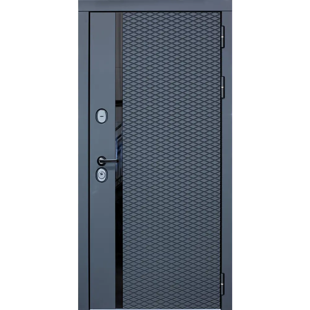 Фото 2 Входная дверь Diva ДХ-47 205x86см правый черный кварц/Н10 софт шампань