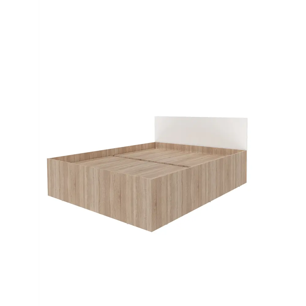 Фото 2 Кровать Beneli ИЛГА_Двуспальная кровать 1752 164.4 x 90 x 164.4 см ЛДСП цвет дуб сонома/белый Фото 2 Кровать Beneli ИЛГА_Двуспальная кровать 1752 164.4 x 90 x 164.4 см ЛДСП цвет дуб сонома/белый