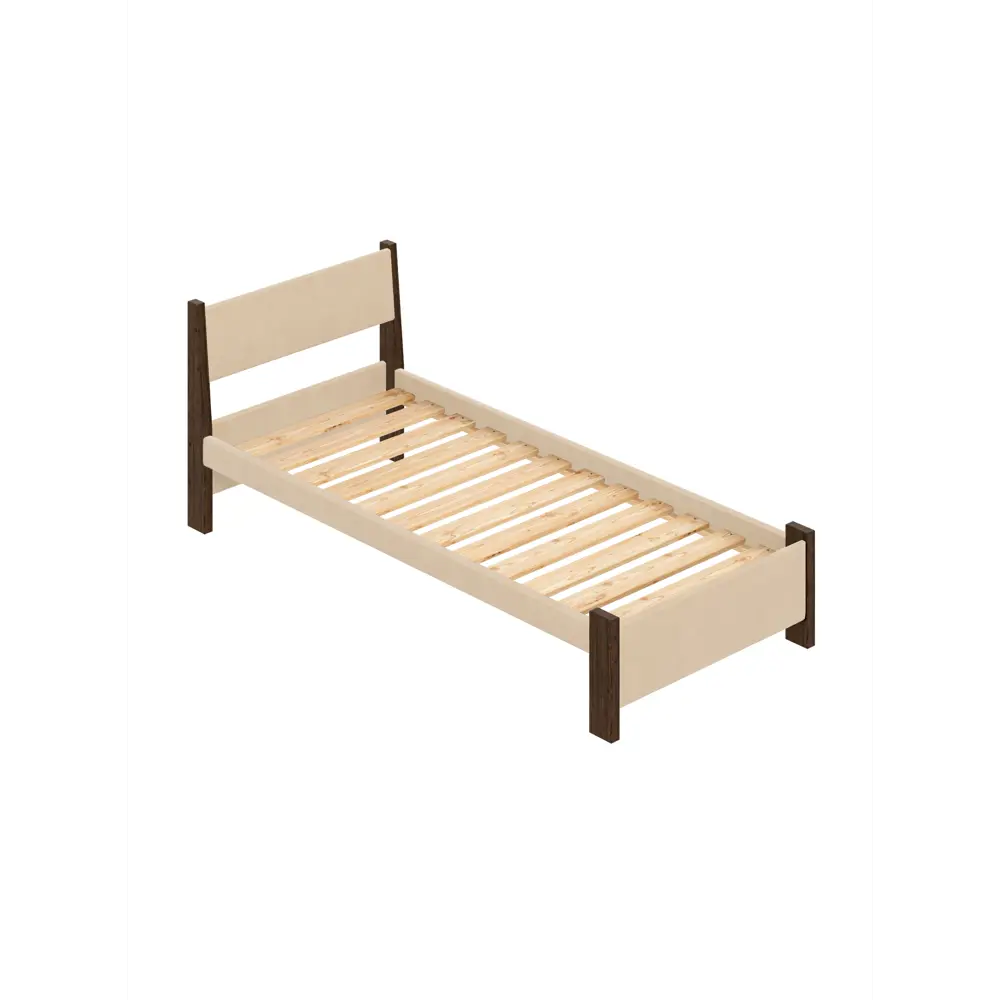 Фото 3 Кровать Solarius Мишка реечное основание mkr-obiv-rs3-ven100-200 110 x 80 x 210 см дерево цвет бежевый/венге Фото 3 Кровать Solarius Мишка реечное основание mkr-obiv-rs3-ven100-200 110 x 80 x 210 см дерево цвет бежевый/венге