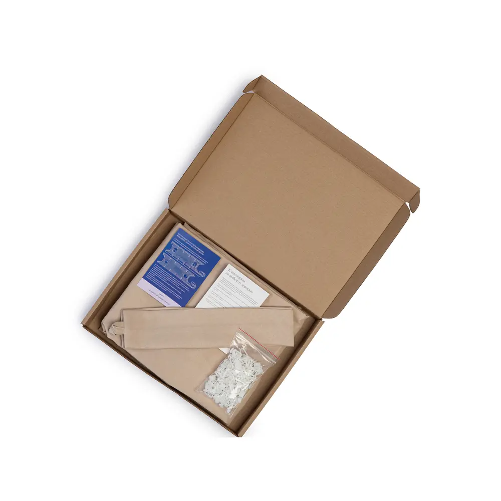 Фото 6 Комплект штор Юмарт Канвас Юмарт 4002603 на шторной ленте 260x400 см цвет бежевый