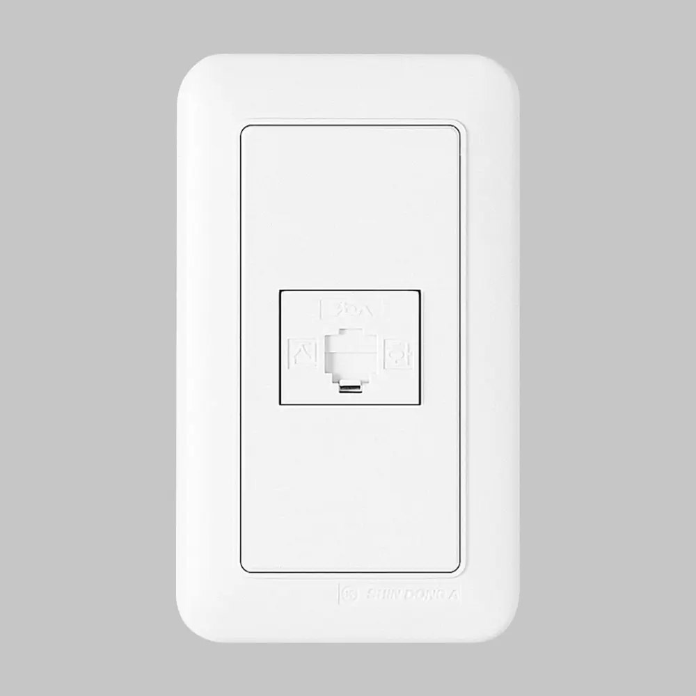 Фото Розетка телефонная встраиваемая Shin dong-a es WST 1423 WH_7262 RJ11 с заземлением цвет белый Фото Розетка телефонная встраиваемая Shin dong-a es WST 1423 WH_7262 RJ11 с заземлением цвет белый