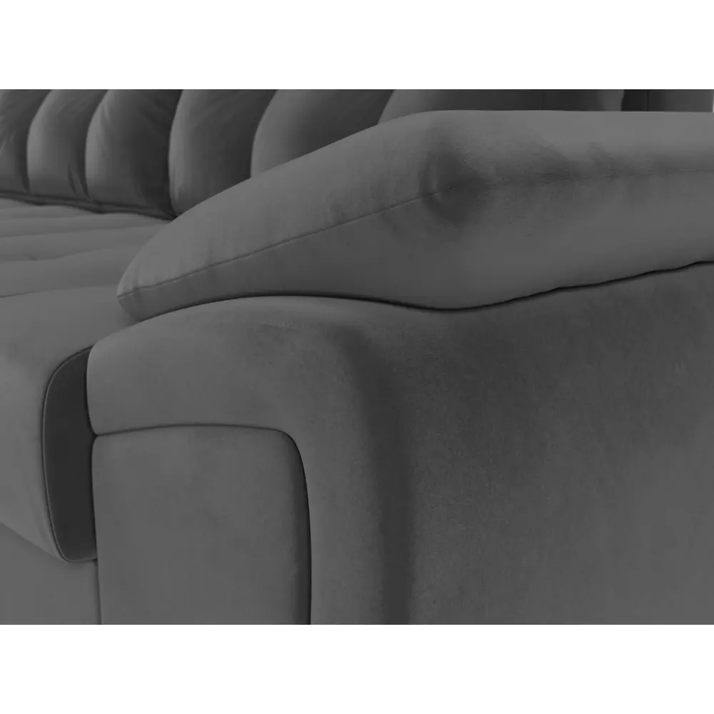 Фото 3 Диван Лига диванов Нэстор 264x74x147 см велюр цвет серый Фото 3 Диван Лига диванов Нэстор 264x74x147 см велюр цвет серый