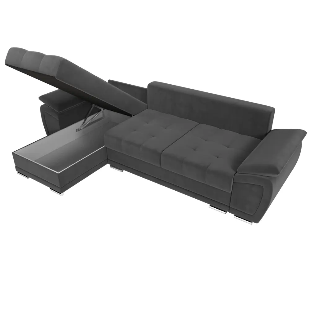 Фото 7 Диван Лига диванов Нэстор 264x74x147 см велюр цвет серый Фото 7 Диван Лига диванов Нэстор 264x74x147 см велюр цвет серый