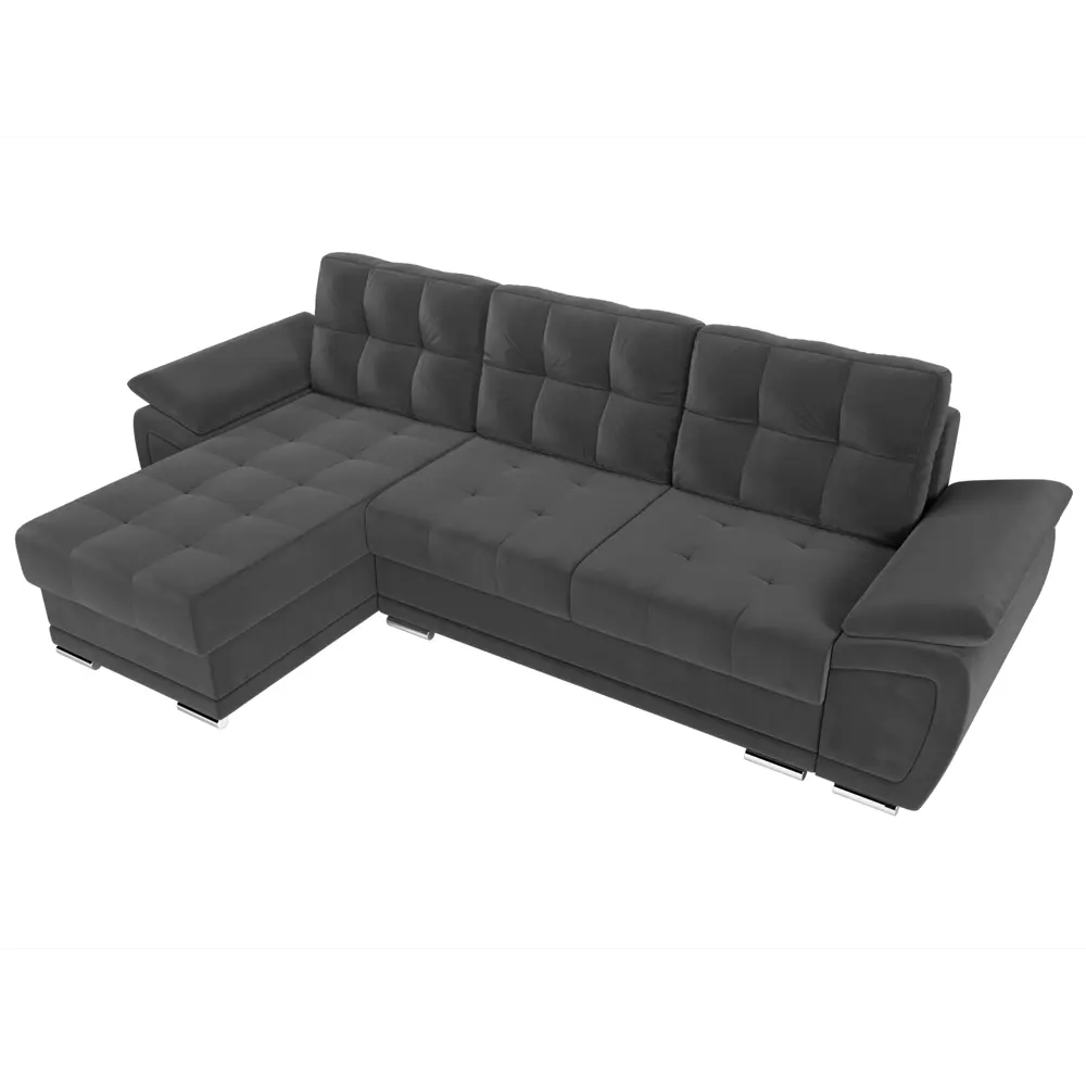 Фото 4 Диван Лига диванов Нэстор 264x74x147 см велюр цвет серый Фото 4 Диван Лига диванов Нэстор 264x74x147 см велюр цвет серый