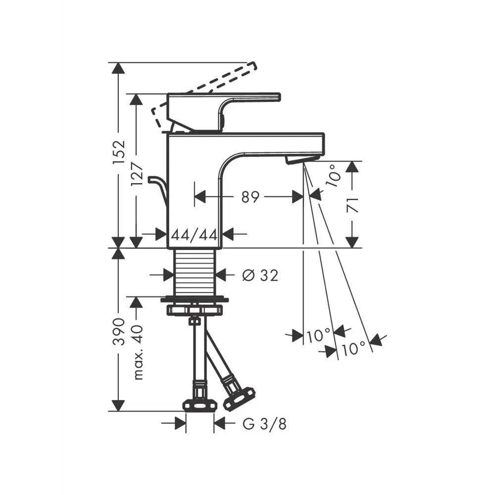 Фото 2 Смеситель для раковины Hansgrohe Vernis Shape 71566000 Фото 2 Смеситель для раковины Hansgrohe Vernis Shape 71566000