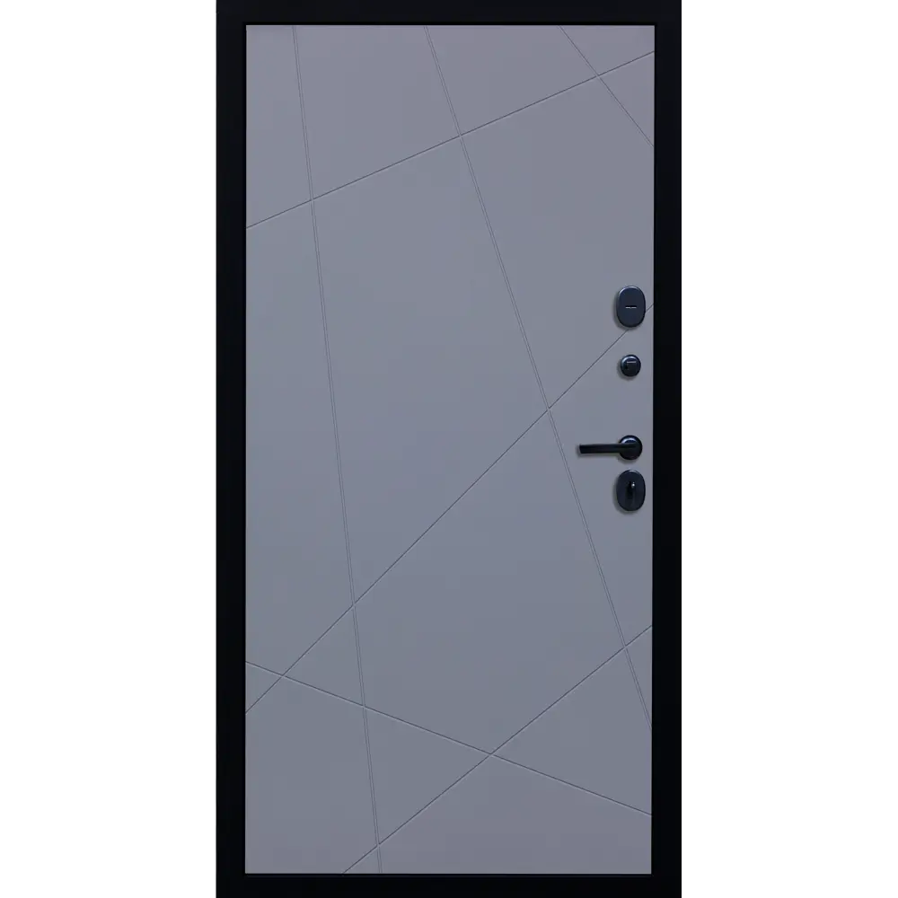 Фото Входная дверь Diva ДХ-45 205x96см правый черный кварц/Д11 силк маус