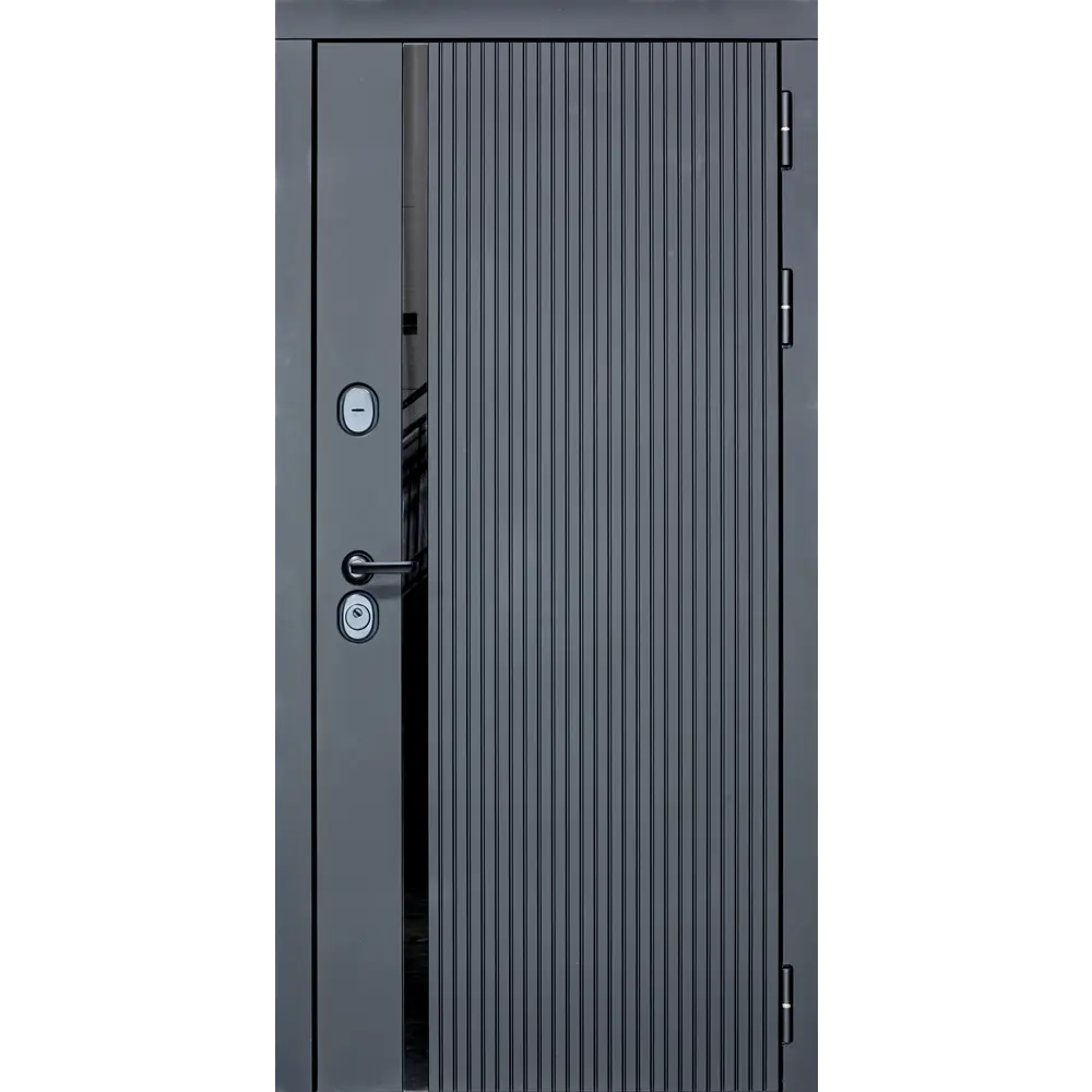 Фото 2 Входная дверь Diva ДХ-45 205x96см правый черный кварц/Д11 силк маус