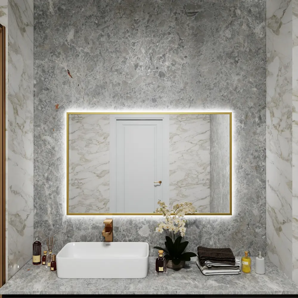 Фото 2 Зеркало со встроенной подсветкой One mirror 11070зсх 70x110 см Фото 2 Зеркало со встроенной подсветкой One mirror 11070зсх 70x110 см