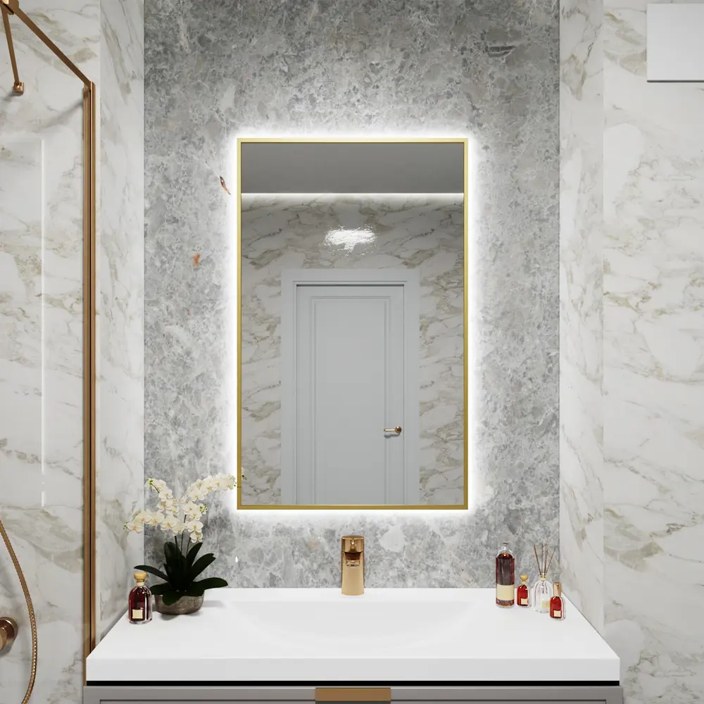 Фото Зеркало со встроенной подсветкой One mirror 11070зсх 70x110 см Фото Зеркало со встроенной подсветкой One mirror 11070зсх 70x110 см