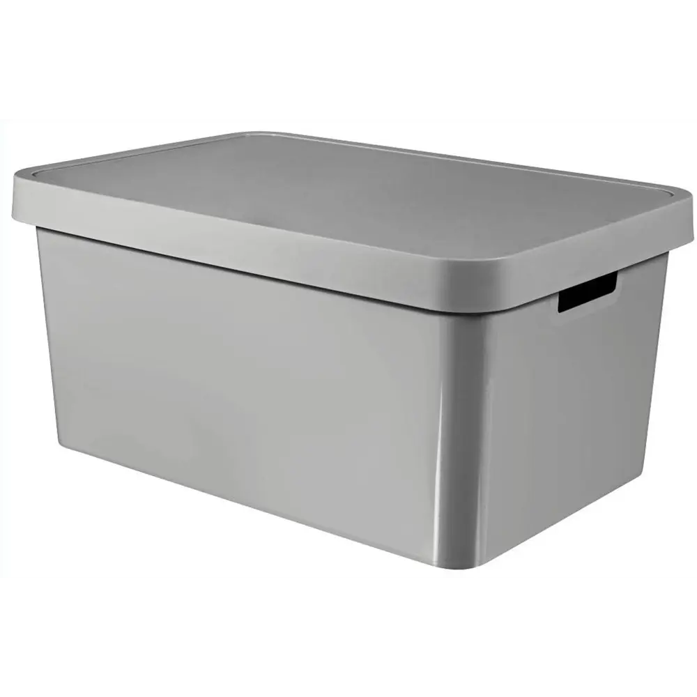 Фото 7 Корзина для хранения с крышкой Curver INFINITY Box Plain 17 литров серый Фото 7 Корзина для хранения с крышкой Curver INFINITY Box Plain 17 литров серый