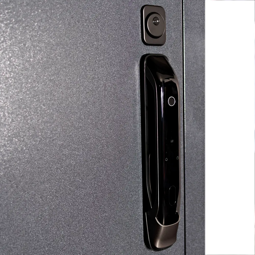 Фото 6 Входная дверь Unicorn Terminal smart левый 205x96см цвет графит букле/бетон серый Фото 6 Входная дверь Unicorn Terminal smart левый 205x96см цвет графит букле/бетон серый