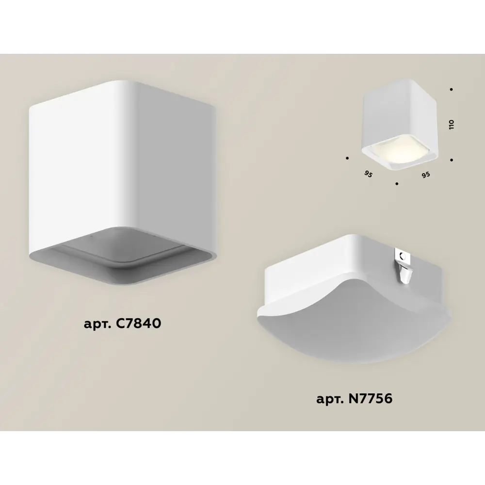 Фото 4 Светильник точечный накладной Ambrella light Xs7840022 2 м² цвет белый Фото 4 Светильник точечный накладной Ambrella light Xs7840022 2 м² цвет белый