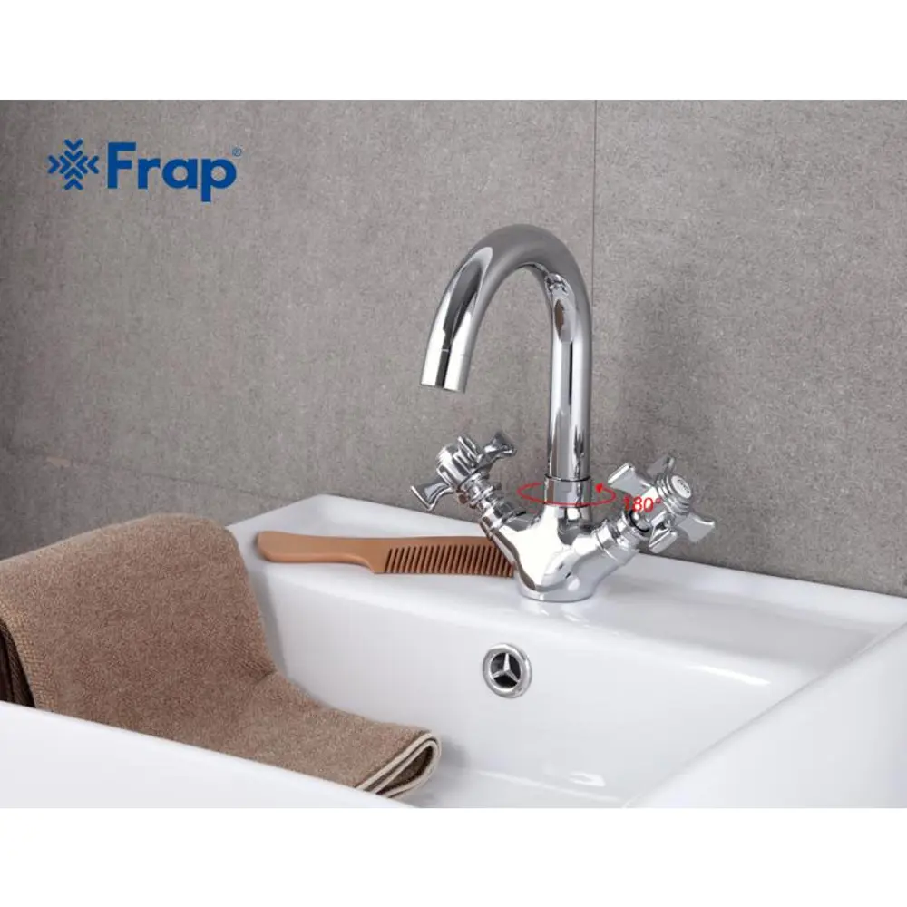 Фото Смеситель для раковины Frap 30340 двухвентильный цвет хром Фото Смеситель для раковины Frap 30340 двухвентильный цвет хром