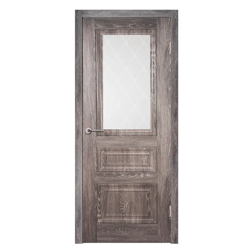 Фото Дверь межкомнатная Лесма стиль Классик 8 остеклённая 200x60см пленка ПВХ цвет графит без замка и петель Фото Дверь межкомнатная Лесма стиль Классик 8 остеклённая 200x60см пленка ПВХ цвет графит без замка и петель