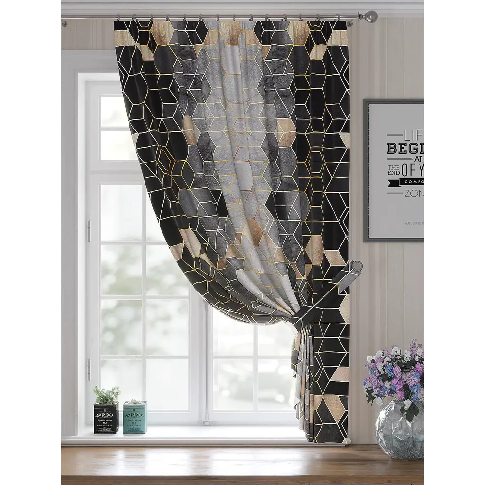 Фото 4 Штора Helga Нелерсис TD-530209 на шторной ленте, 180x150 см, цвет разноцветный Фото 4 Штора Helga Нелерсис TD-530209 на шторной ленте, 180x150 см, цвет разноцветный