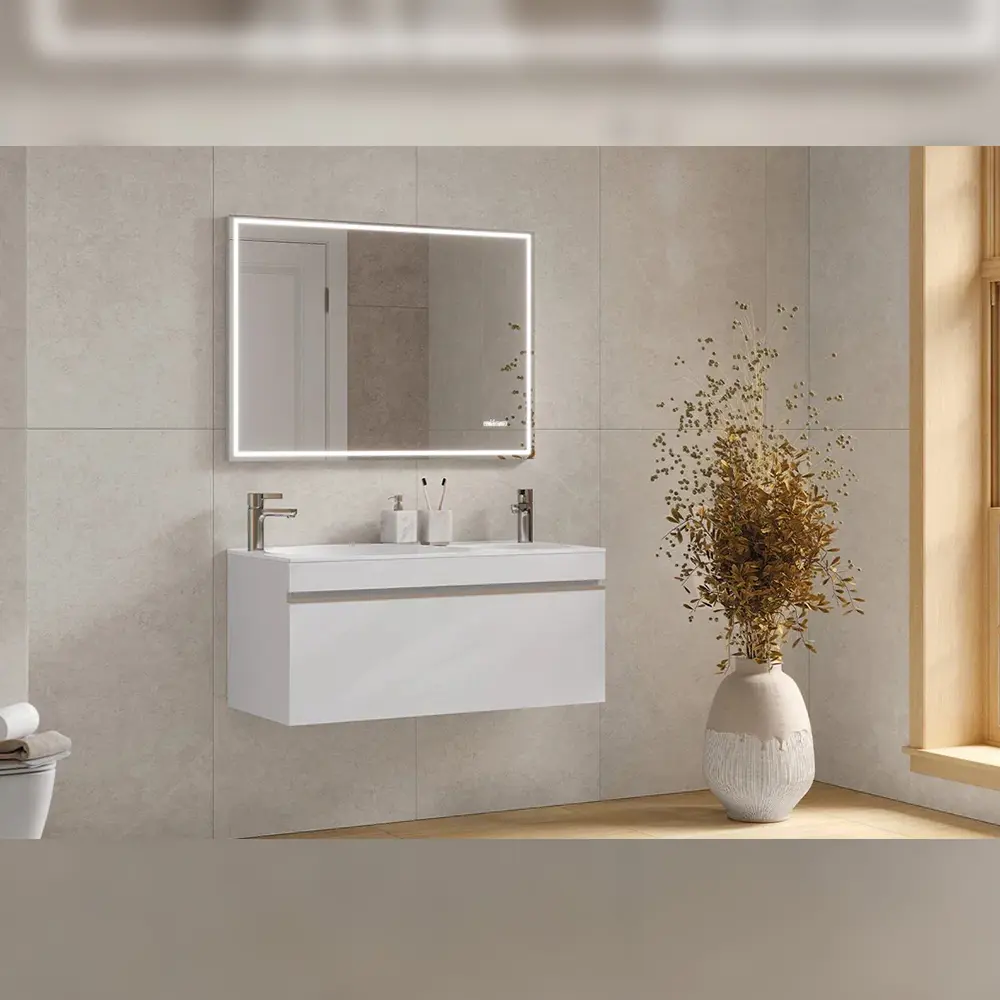 Фото 9 Тумба под раковину подвесная Velvex tp-OTO-OTT-100-1Y белый глянец-com 98.9см цвет белый, с раковиной Фото 9 Тумба под раковину подвесная Velvex tp-OTO-OTT-100-1Y белый глянец-com 98.9см цвет белый, с раковиной